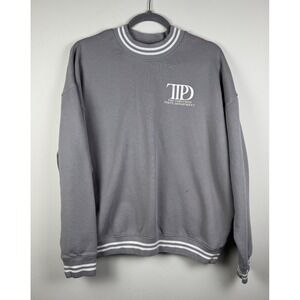 Taylor Swift The Tortured Poets Department TTPD Gray Crewneck Sweatshirt XL